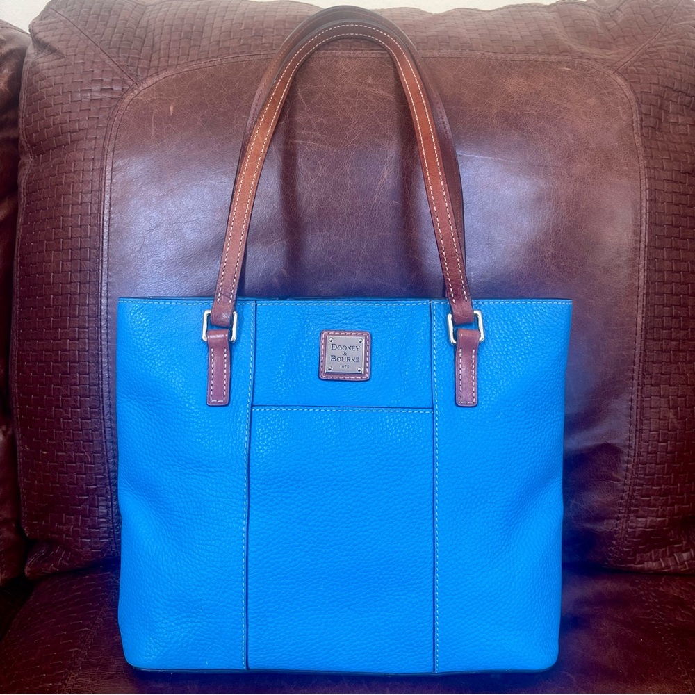 Dooney & Bourke Genuine Leather Tote & Shoulder Bag - Picture 13 of 13